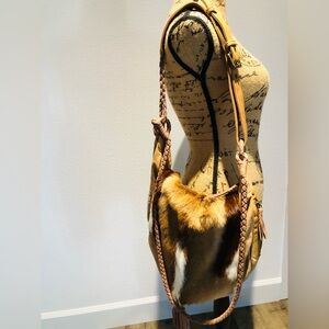 Old Gringo tan and Brown Leather Shoulder Bag with Adjustable Straps